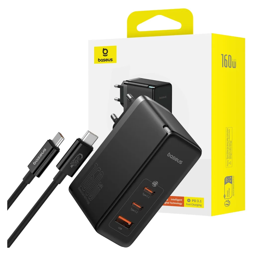 Baseus GaN5 Pro 160W Caricatore Auto: Il Re della Ricarica PD 3.1