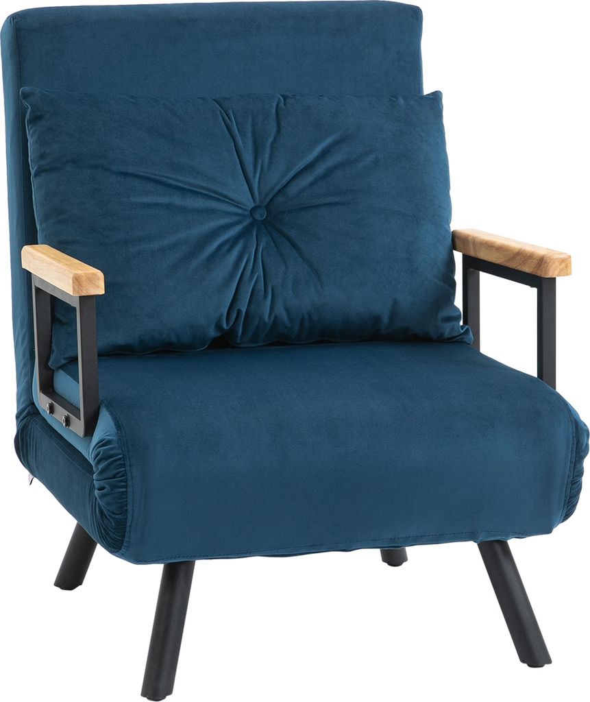 Fotel rozkładany HOMCOM 4 w 1 z funkcją spania, 183 x 63 Zdjęcie produktu 