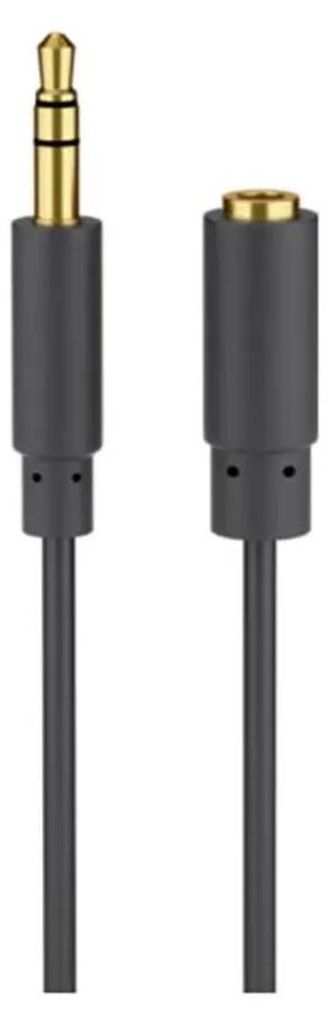 Goobay 97122, 3.5mm, Męska, 3.5mm, Żeńska, 5 m, Czarny Zdjęcie produktu 