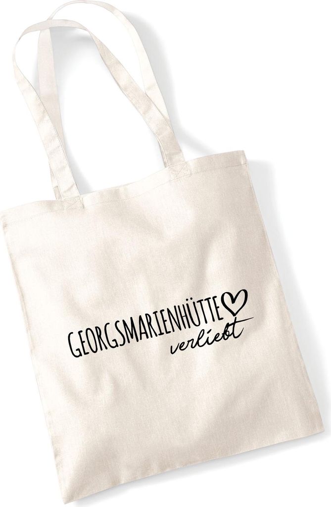 Huuraa Jutebeutel Georgsmarienhütte verliebt 10 Liter Natural Baumwolle Tasche Geschenkidee
