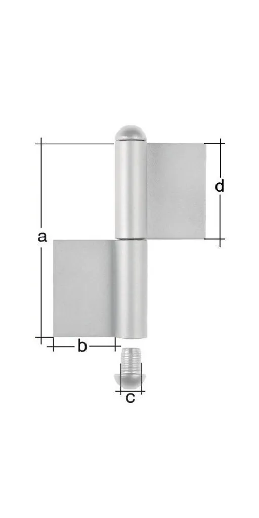 GAH-Alberts 414306 Cerniera Inox K04 80/30/9/40 mm - Testa Tonda