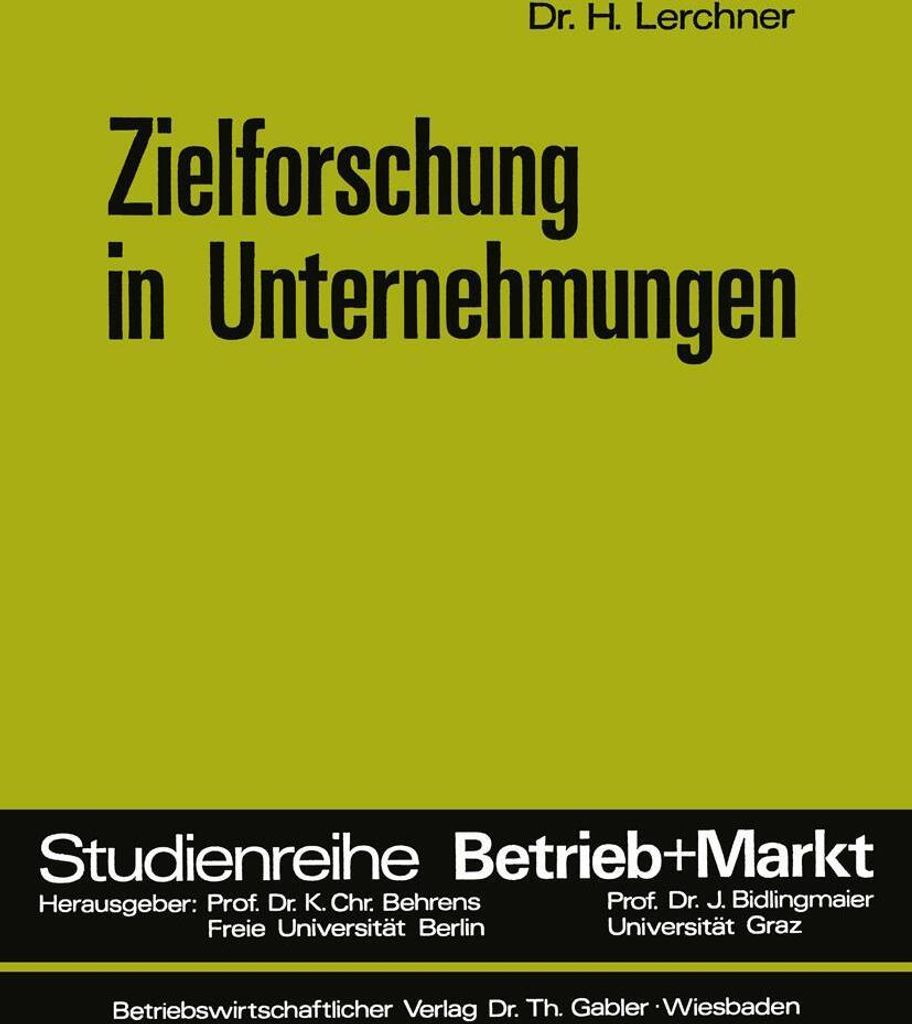 Zielforschung in Unternehmungen
