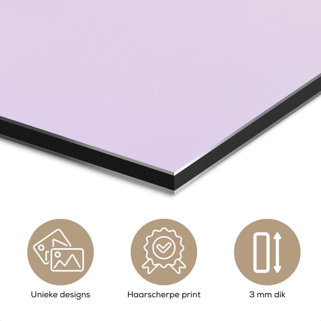 MuchoWow Wanddekoration Metall Metallbild Wandkunst 40x30 cm Herz - Lutscher - Bonbon MuchoWow Aluminium Gemälde - Dekoration Wohnzimmer