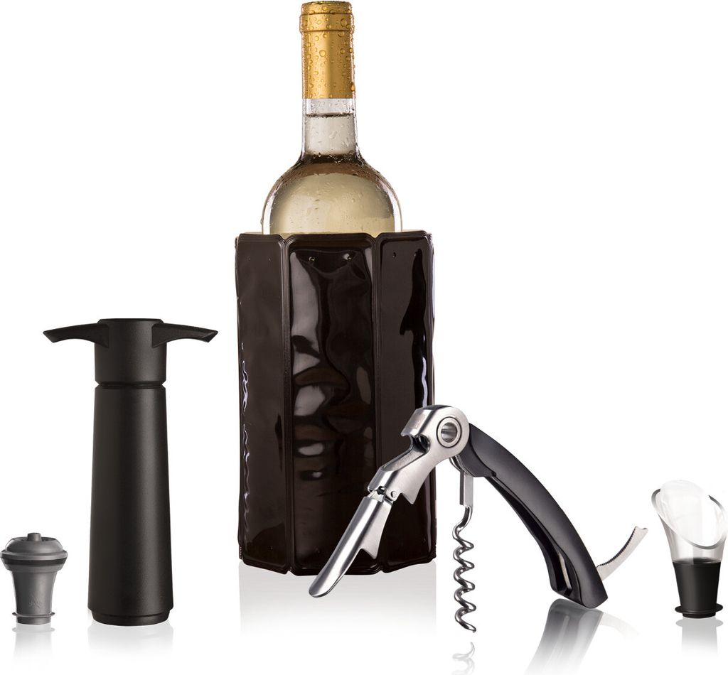 Vacu Vin Geschenkset Wein Original 5-tlg., Weinaccessoires, Vakuumpumpe, 3890260
