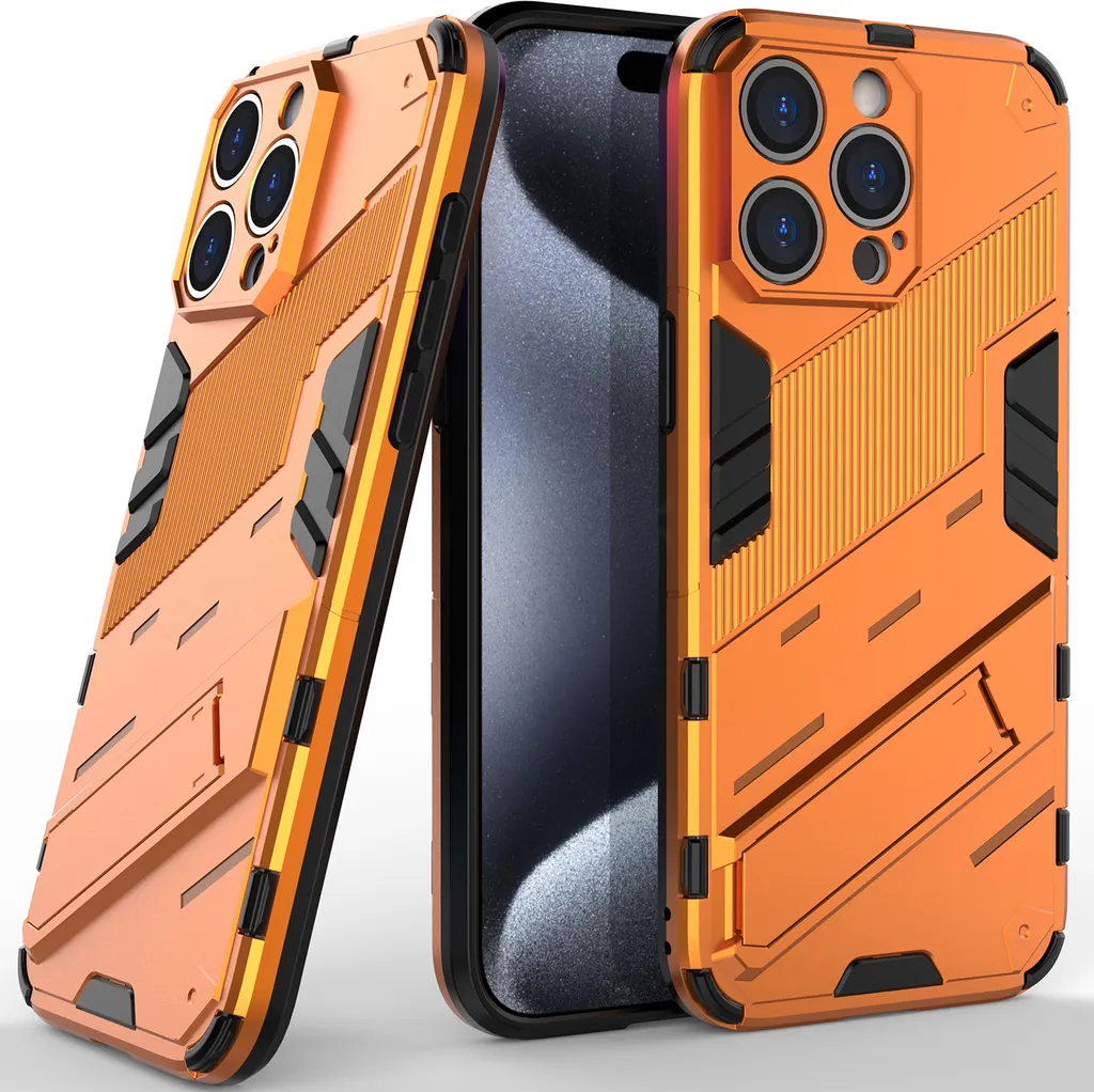 Custodia Bianca iPhone 15 Pro con Supporto | Design Elegante e Robusto