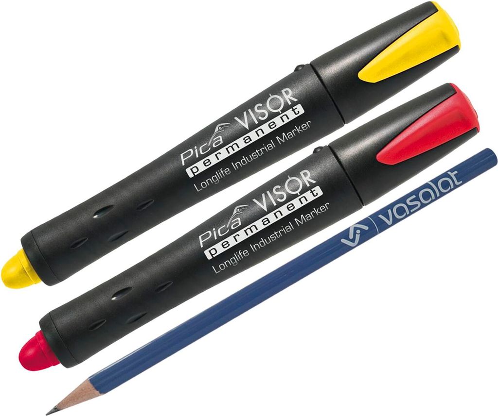 Pica Marker Set - 2x Permanent Marker Visor 990 in rot und gelb
