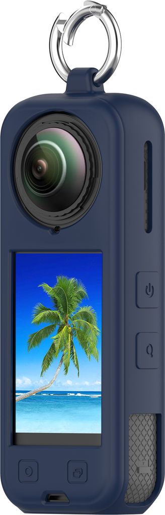 INF Insta360 X5 Silikonhülle: Vollständiger Schutz & Objektivabdeckung Blau
