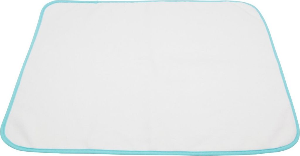 Badematte Duschvorleger Samt Frottee, ca. 50x70 cm mit türkisem Rand
