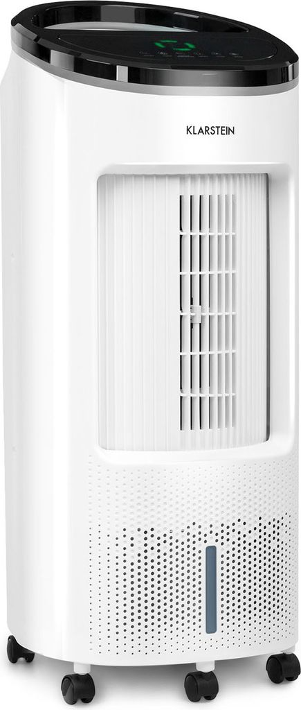 Klarstein Luftkühler mit Wasserkühlung, Leiser 4-in-1 Verdunstungskühler, Luftbefeuchter, Ventilator & Nachtmodus, Mobile Klimageräte Luftkühl...