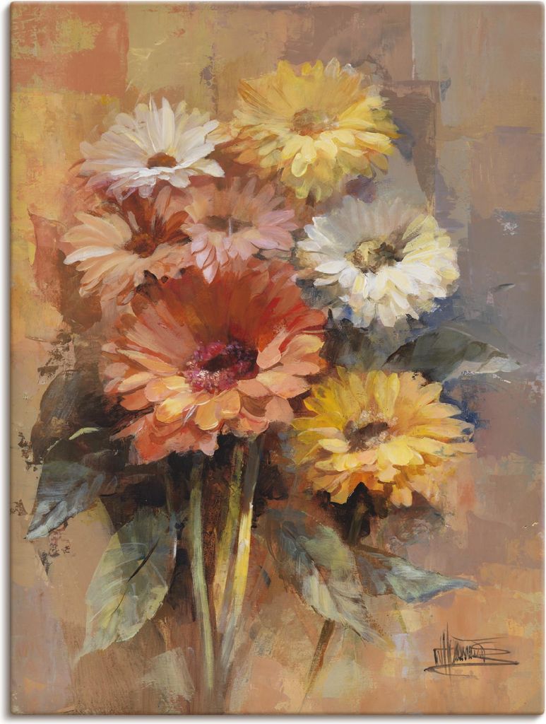 ARTland Leinwandbild Blumenstrauß II Größe: 90x120 cm