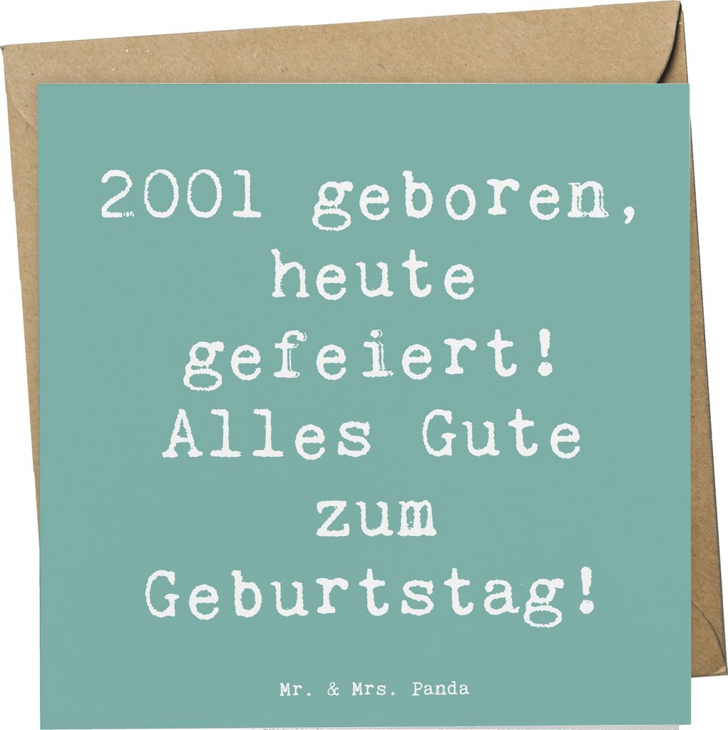 Mr. & Mrs. Panda Grußkarte Spruch 2001 Geburtstag - Produktbild 