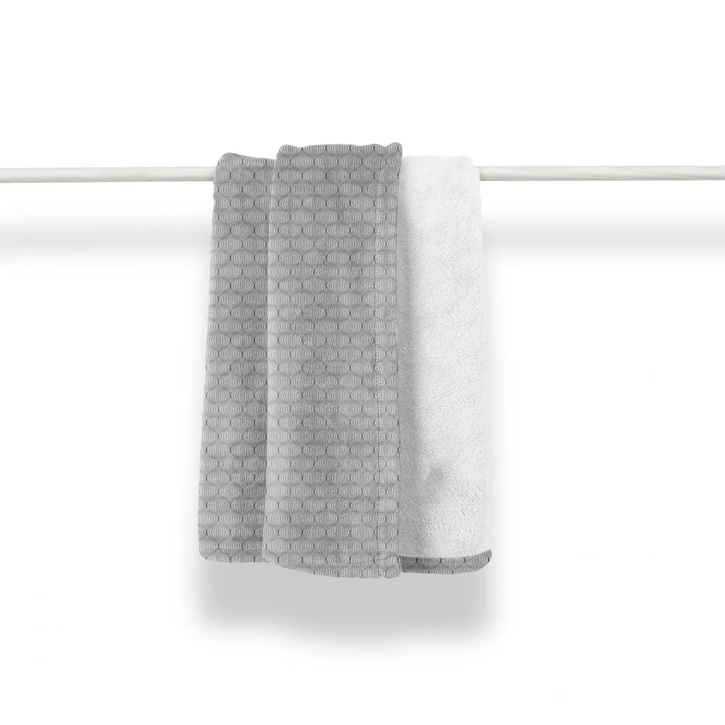 Coperta Esterni Abakuhaus 125x175 Pile Flanella - Plaid Grigio Retrò