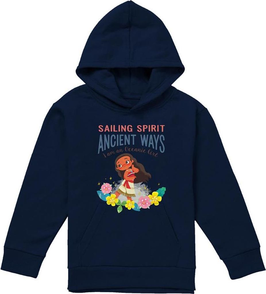 Moana - "Sailing Spirit" Kapuzenpullover für Kinder TV22534 (116) (Marine)