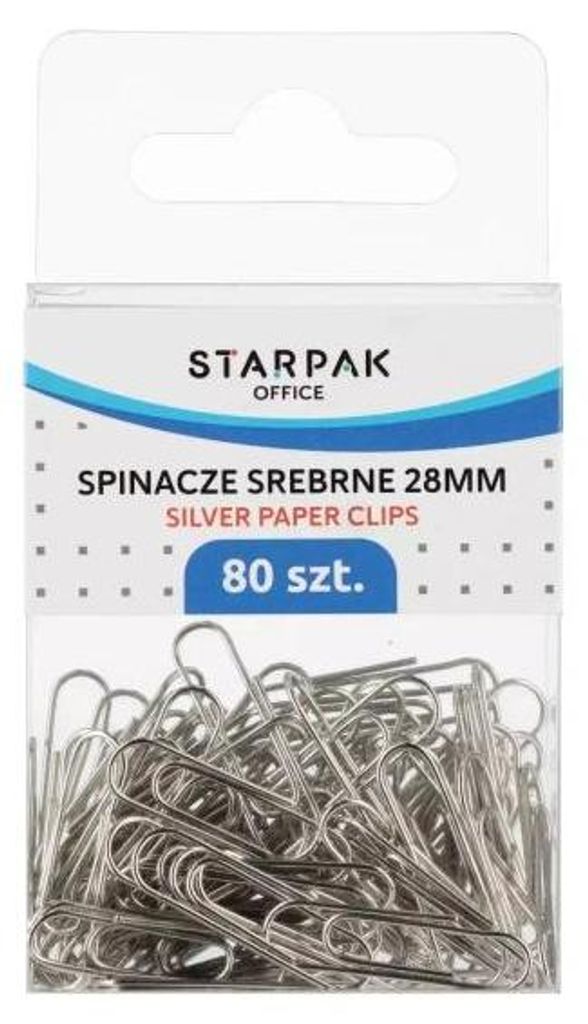 Silberne Metallklammern, 80 Stück – STARPAK