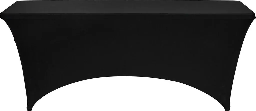 Set 10 Tovaglie Nere Elasticizzate 183cm per Eventi e Banchetti Professionali