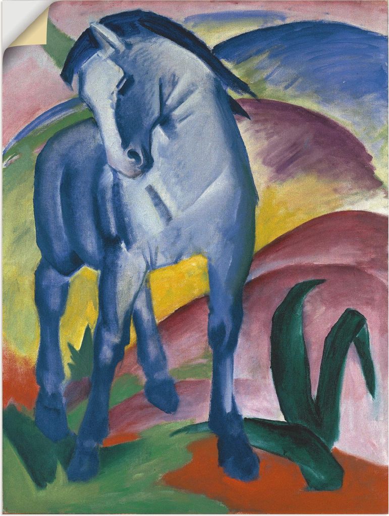 ARTland Wandbild, selbstklebend Blaues Pferd I. 1911. Größe: 45x60 cm