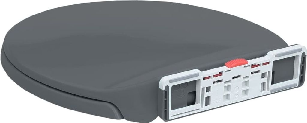 vidaXL Toilettensitz mit Absenkautomatik Quick-Release Grau Produktbild 5