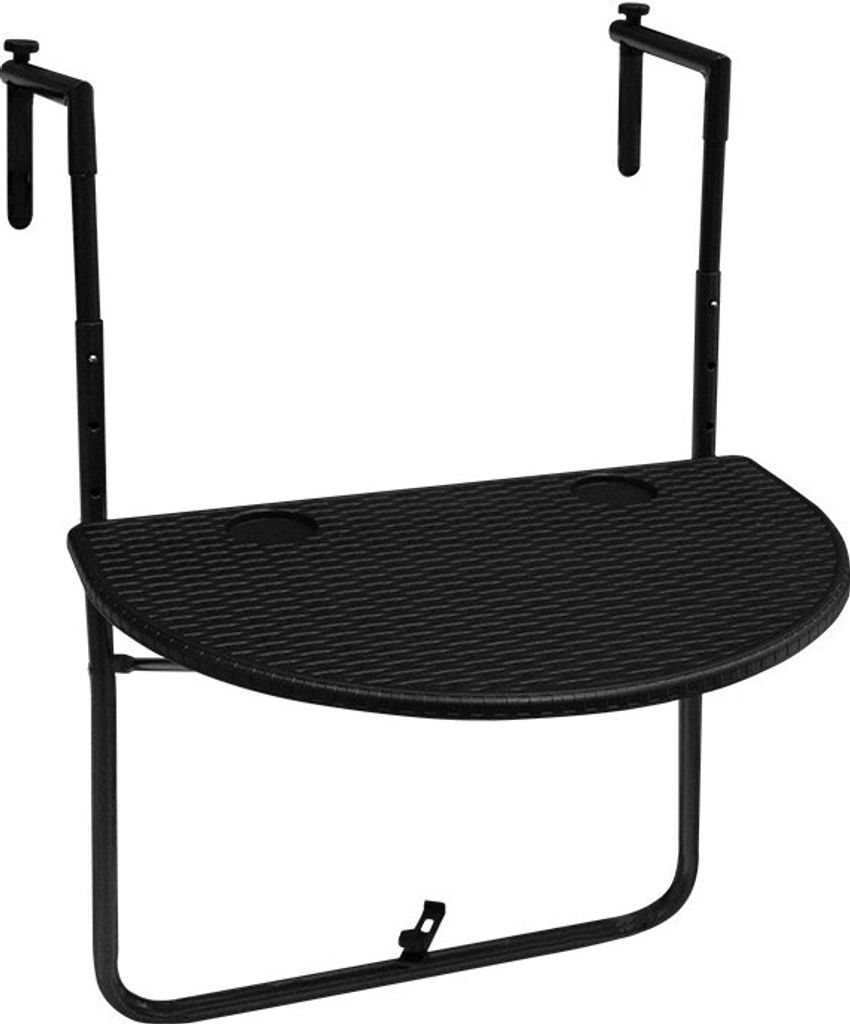 Klappbarer Balkontisch Schwarz - SSB 2