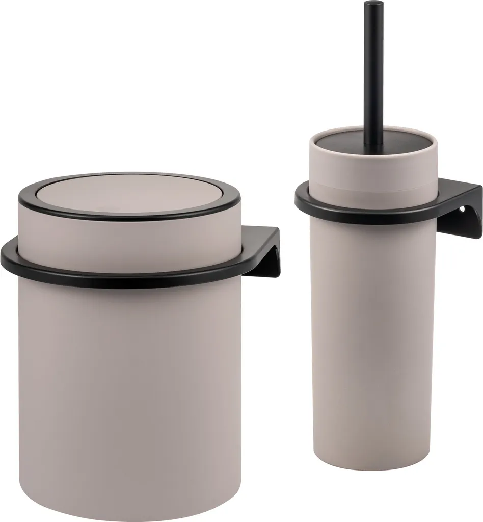Bicchiere Portaspazzolini E Dentifricio In Plastica Savona - Linea Bagno Bremermann (Cappuccino)