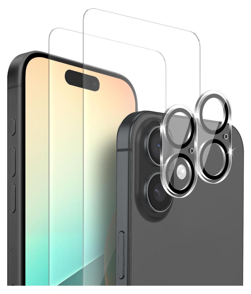 2x Display + Kamera Glas für Apple iPhone 17 Panzerfolie Produktbild 