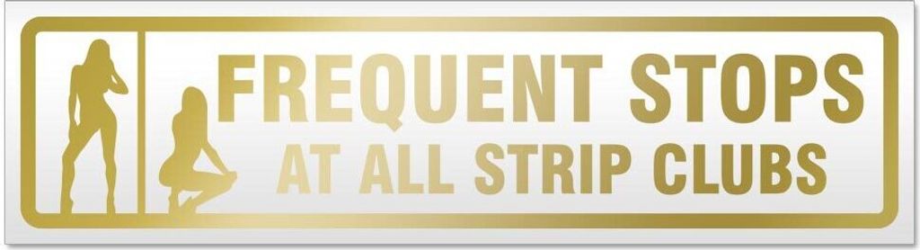 Kiwistar Frequent Stops Girls Club Magnetschild Schild magnetisch - 20cm Gold - Magnetfolie für Auto PKW Kfz