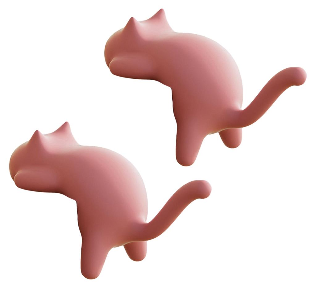 Niedliche Katzen-Tischkantenhaken, bohrfrei, mit Kätzchenmotiv, Schreibtisch-Organizer-Haken für Schlüssel, Taschen und Kopfhörer