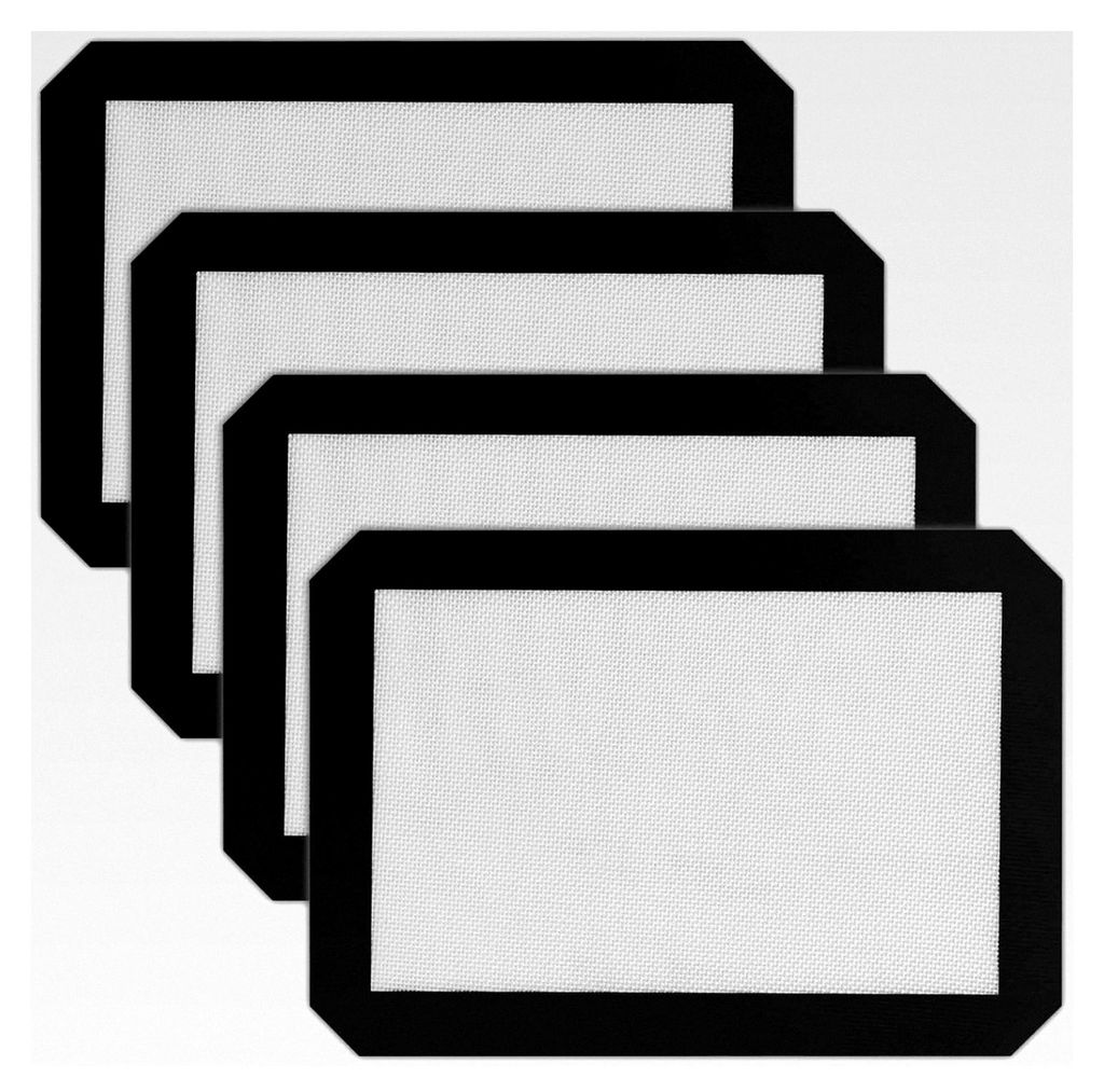 4er Set Silikon Backmatte 40x30 cm