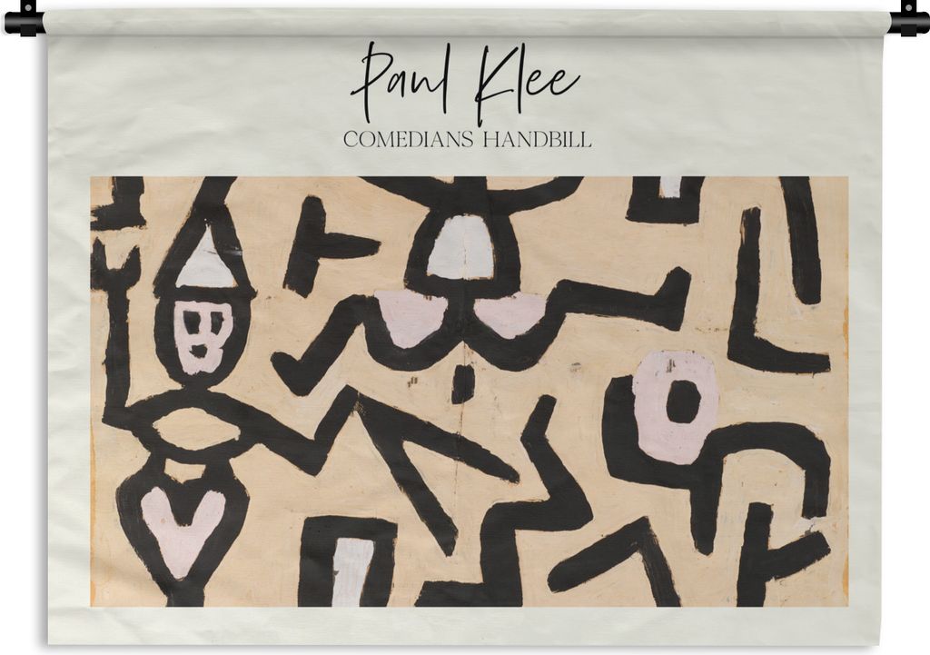 MuchoWow Wandteppich Wandbehang Komödianten Handzettel - Paul Klee - Alte Meister 120x90 cm Tapisserie Dekoration Wandtuch - Wohnen - Aufhänger...