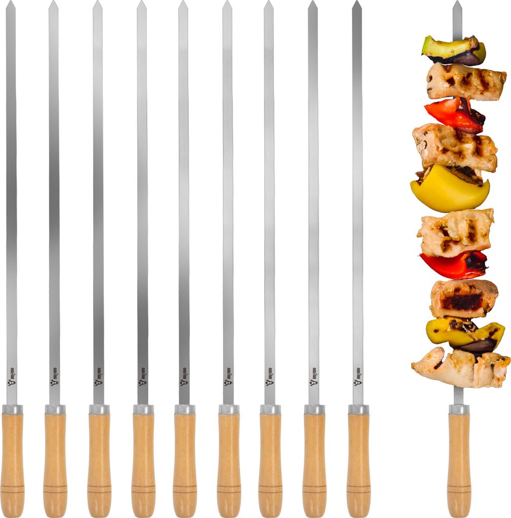 BBQ-Toro špízy z nerezové oceli s dřevěnou rukojetí (10 Obrázek produktu 