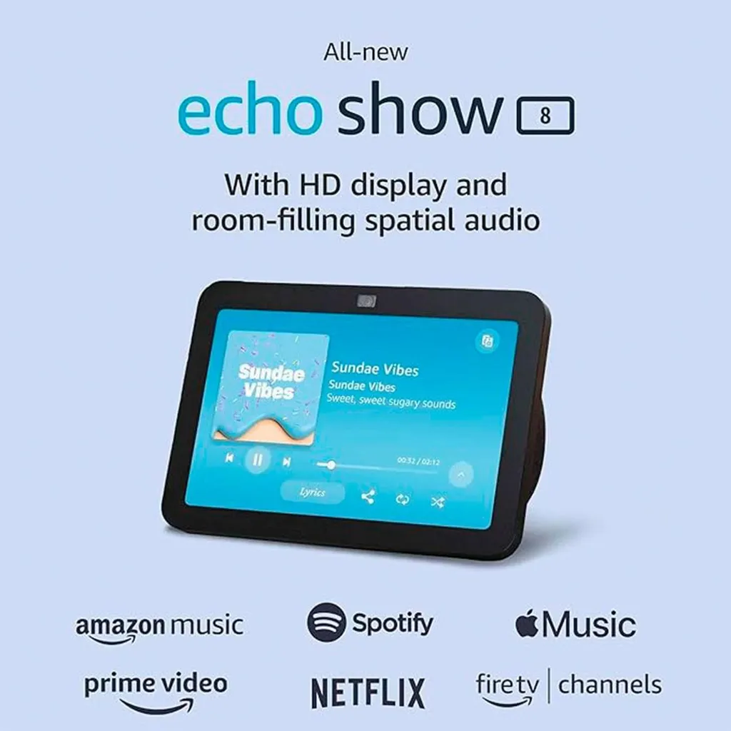 Écran Connecté Echo Show 8 (2023) - Assistant Vocal Alexa Anthracite - 3