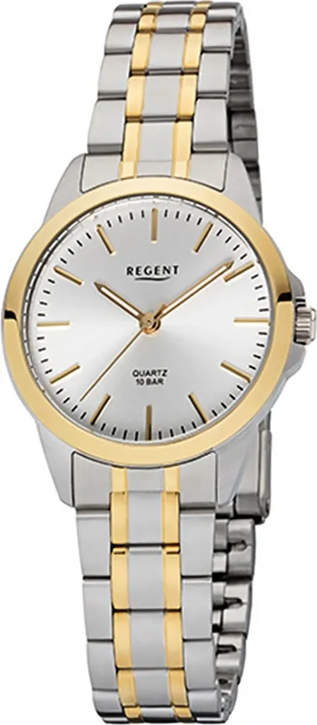 Montre dame Regent D2URF1005 bracelet acier inoxydable bicolore résistant