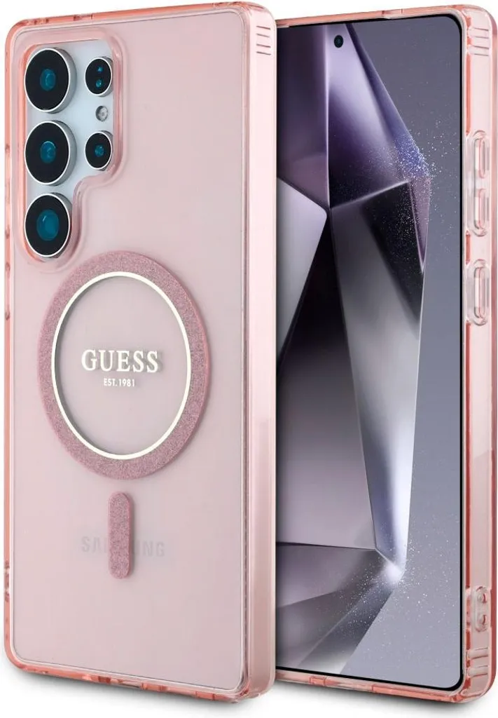 Cover Samsung S25 Ultra Guess Rosa Glitter: L'Accessorio Must-Have
