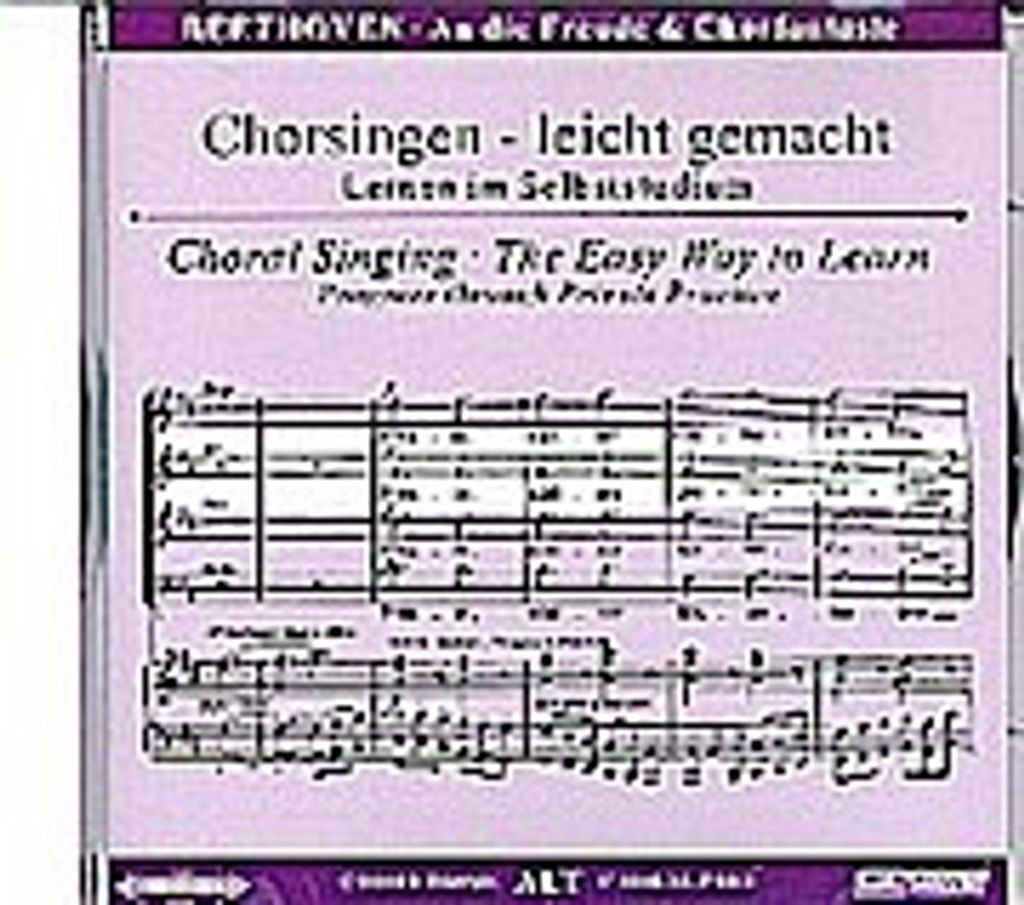 An die Freude & Chorfantasie, Chorstimme Alt, Audio-CD