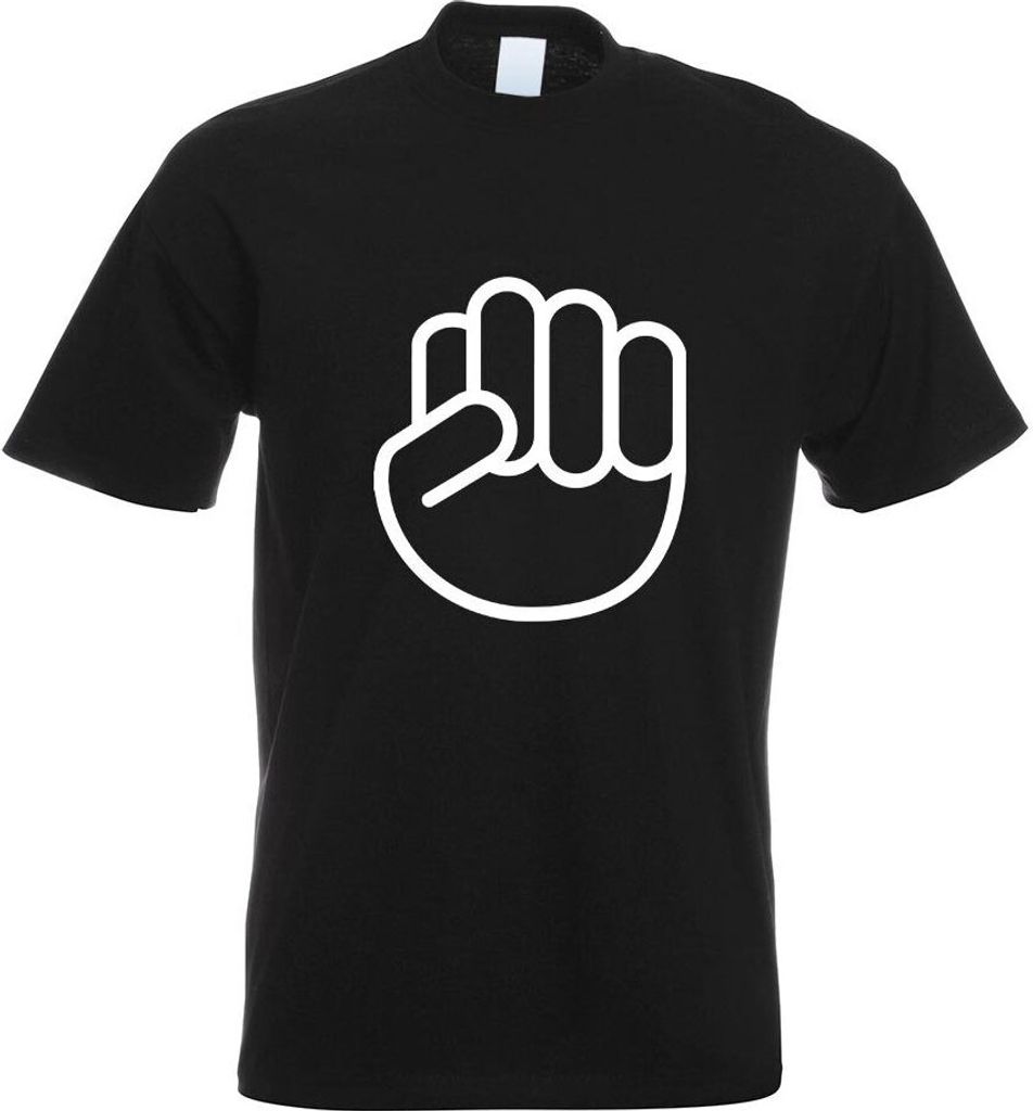 Kiwistar - T-Shirt - schwarz - The Shocker Fist Motiv Bedruckt Funshirt Design Print - mit Motiv Bedruckt - Funshirt Design - Sport - Freizeit - He...