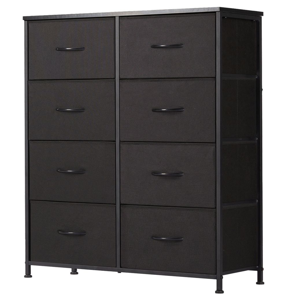 Schubkastenkommode Kommode Stoff 8 Schubladen Sideboard Produktbild 