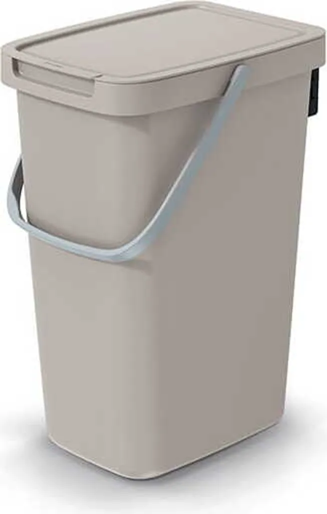Poubelle 25 litres SELECT vert clair avec couvercle amovible robuste