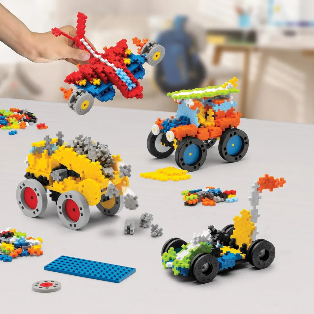 Jeu de construction de voitures Plus-Plus Go - Coffret 800 pièces 3D - 4