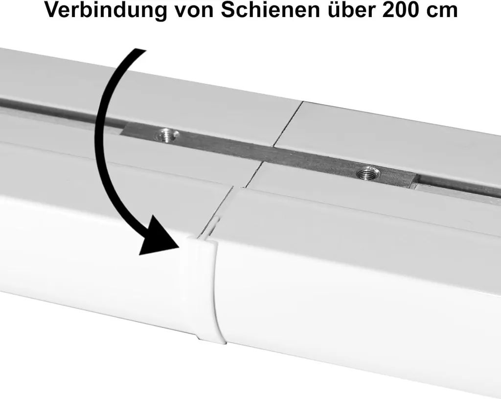Binario Luxury MDEKOR 200cm Alluminio Bianco Doppio Binario LED - 4