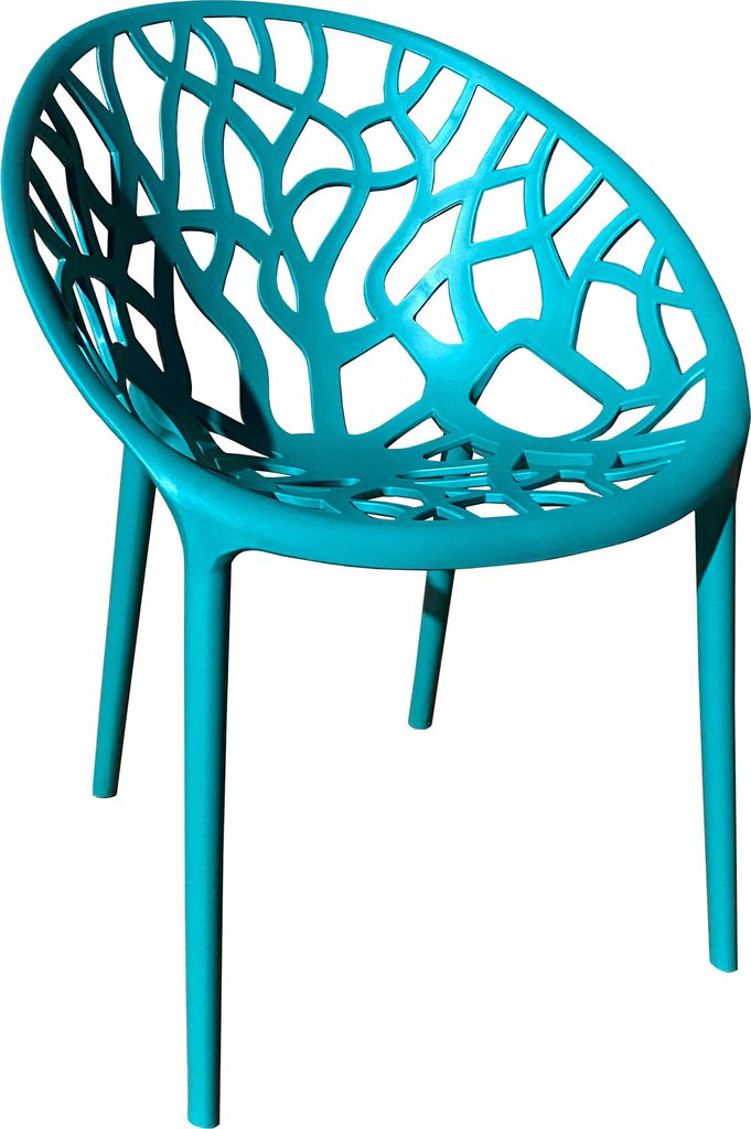 Gartenstuhl Kunststoff Stapelstuhl Bistrostuhl Küchenstuhl Stuhl Stapelbar , Farbe:Blau;Menge:1 St.