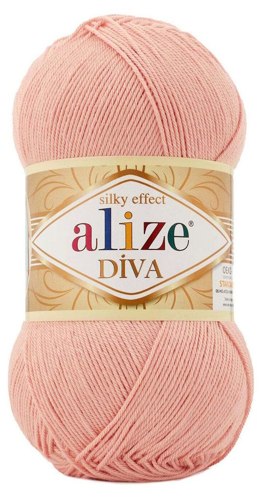 Alize Diva Garn 363 Hellrosa 100g/350m - seidig glänzend, Produktbild 