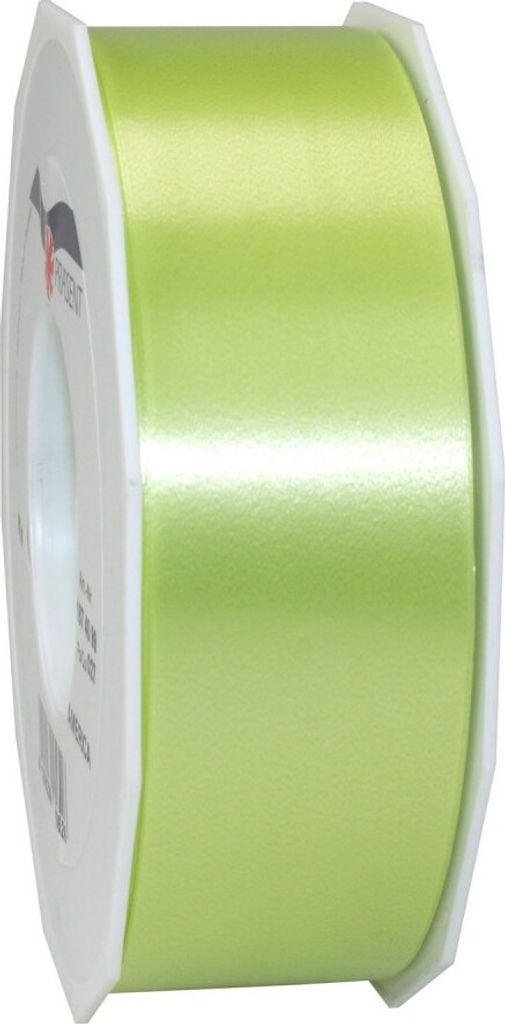 präsent 187 40 99 - 27 Pattberg Ringelband auf Rolle, 40 mm breit, apfelgrün (91 m Rolle)