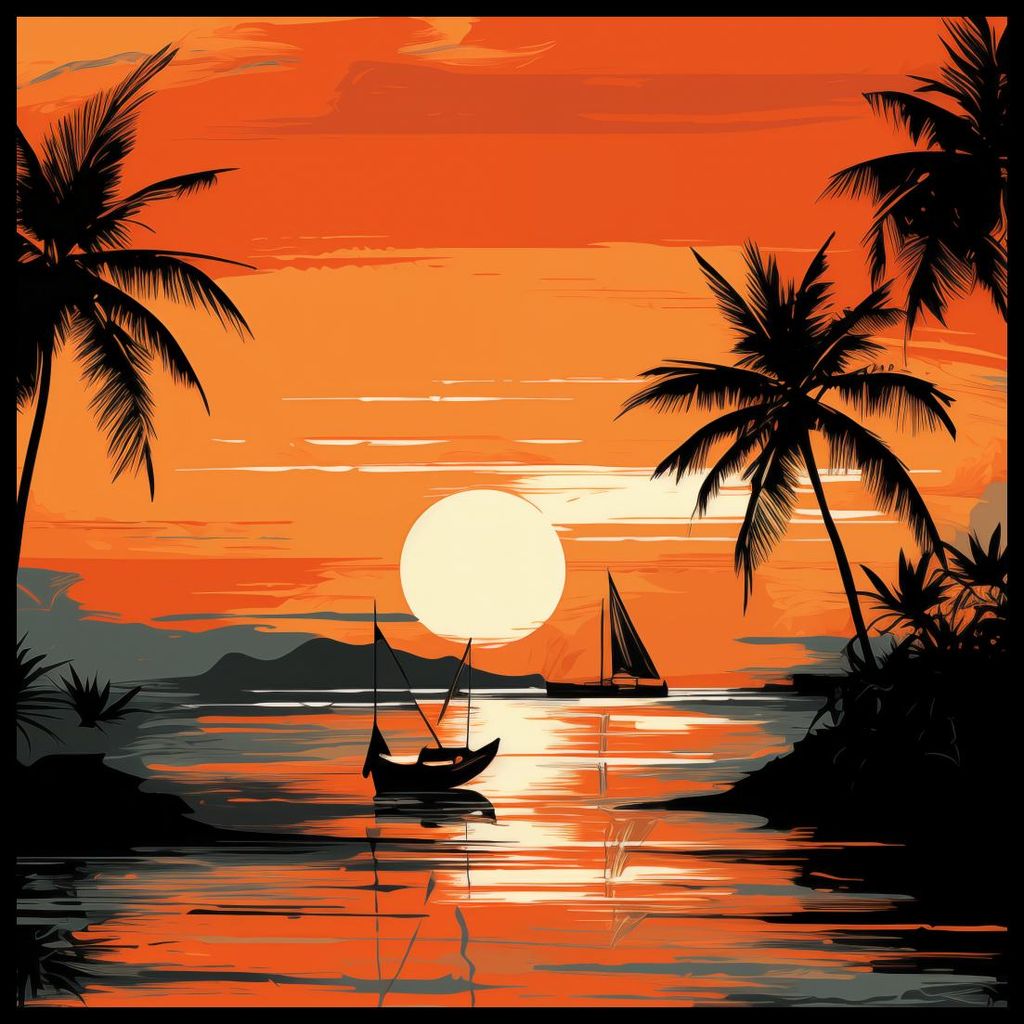 Plakat 90x90cm Tropische Ruhe