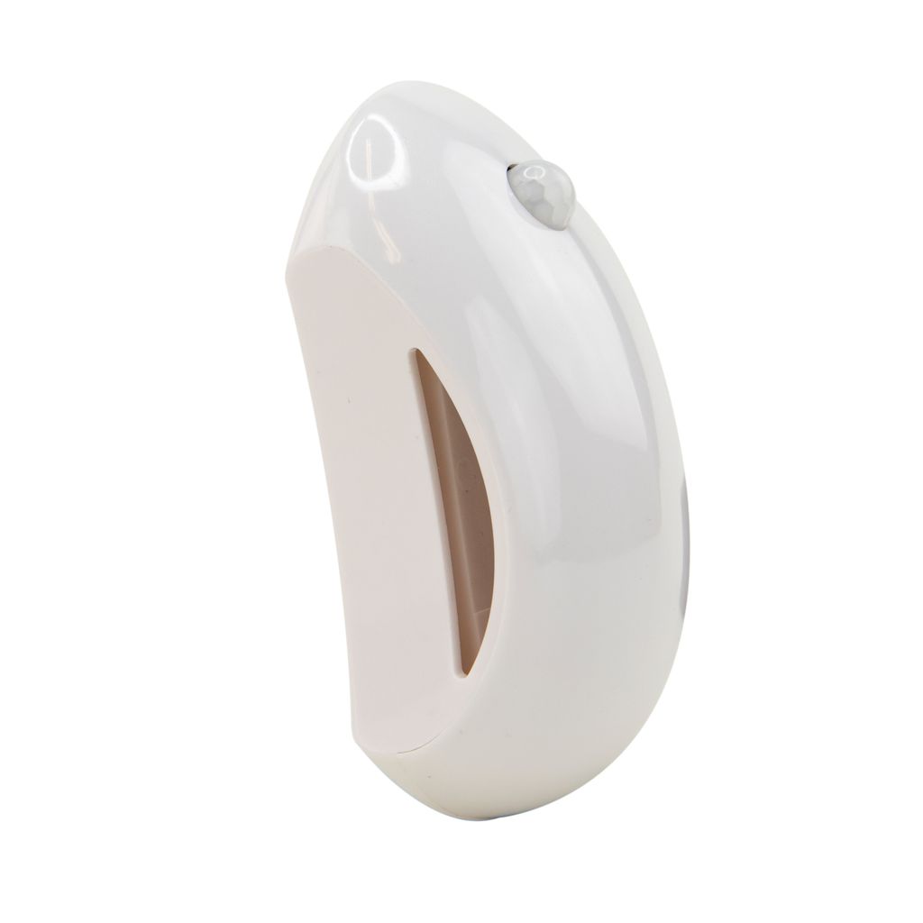 A white LED night light with a motion sensor.