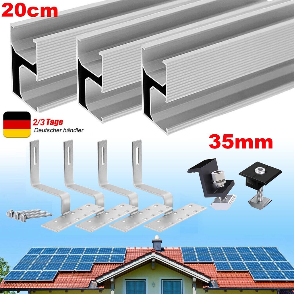 Solar panel schienen kit 20cm für 2 stücke pv modul solar