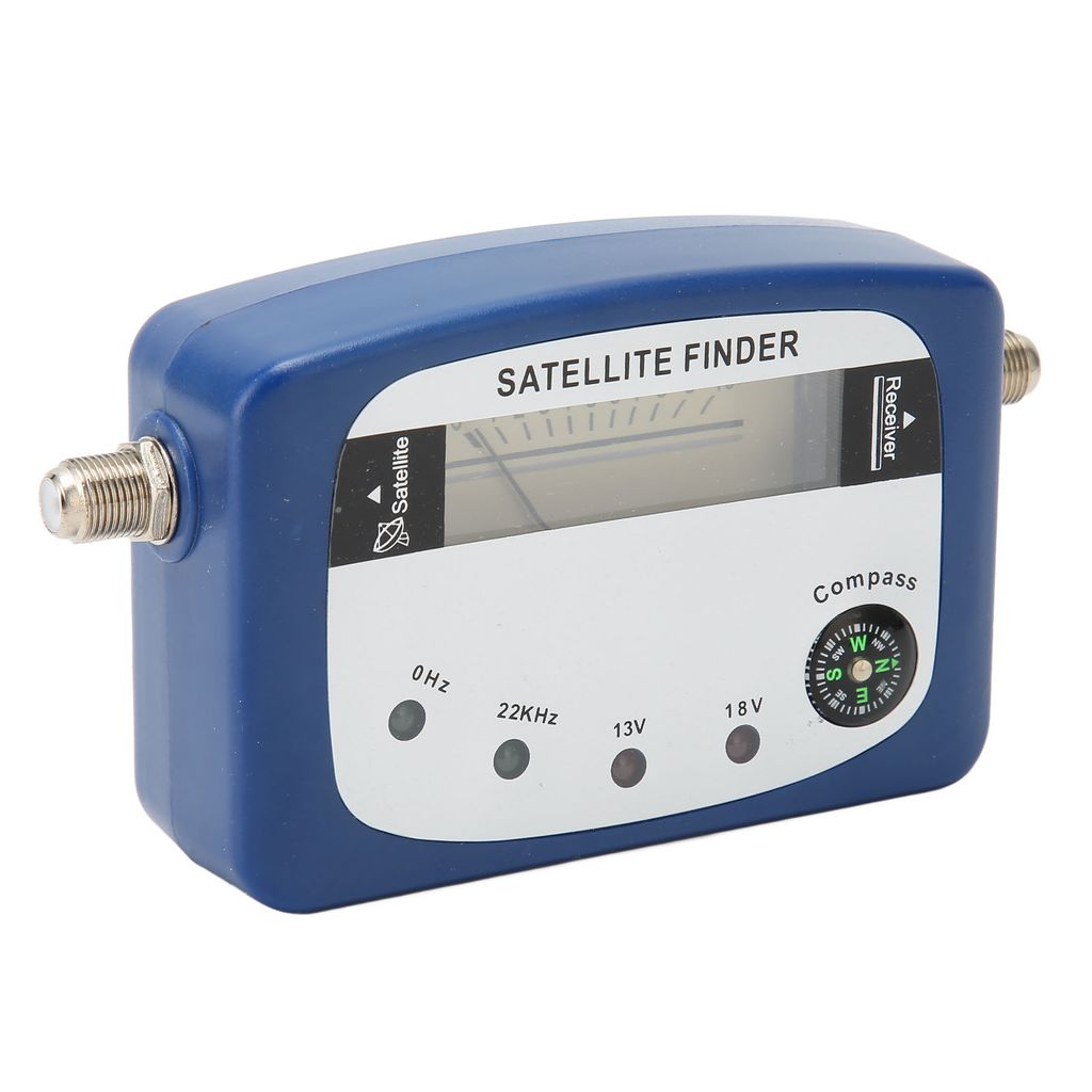 Mini-TV-Antennensignal-Messgerät mit Hintergrundbeleuchtung, 4 Leuchten und Kompass für entfernte Satellitenantennen