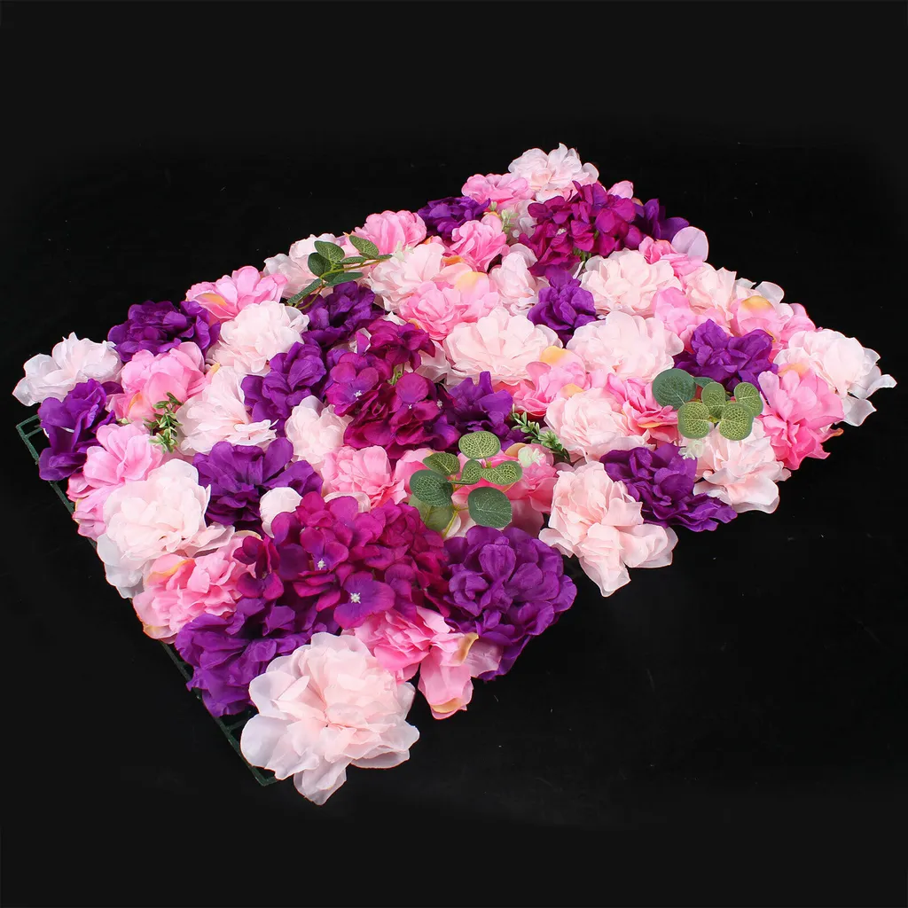 Mur de fleurs artificielles 6 pièces 60x40cm pour décoration mariage