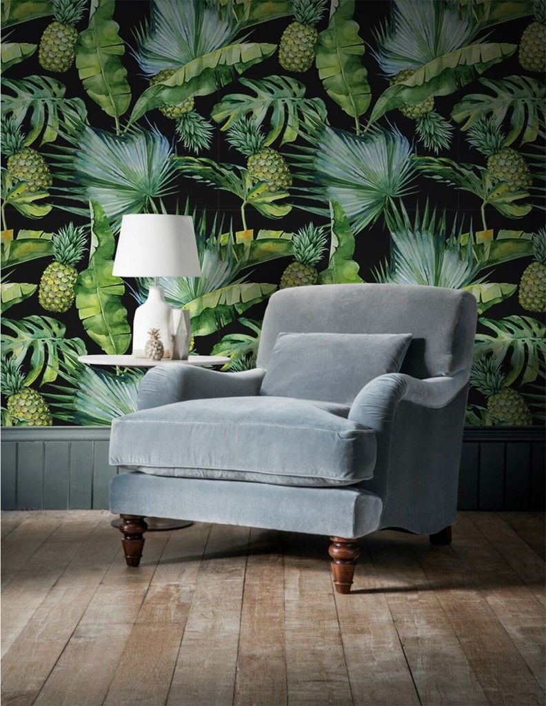 Coloray Fototapete 250x104 cm An Einer Wand Latex Latextapete - Ananas Früchte Hawaii.