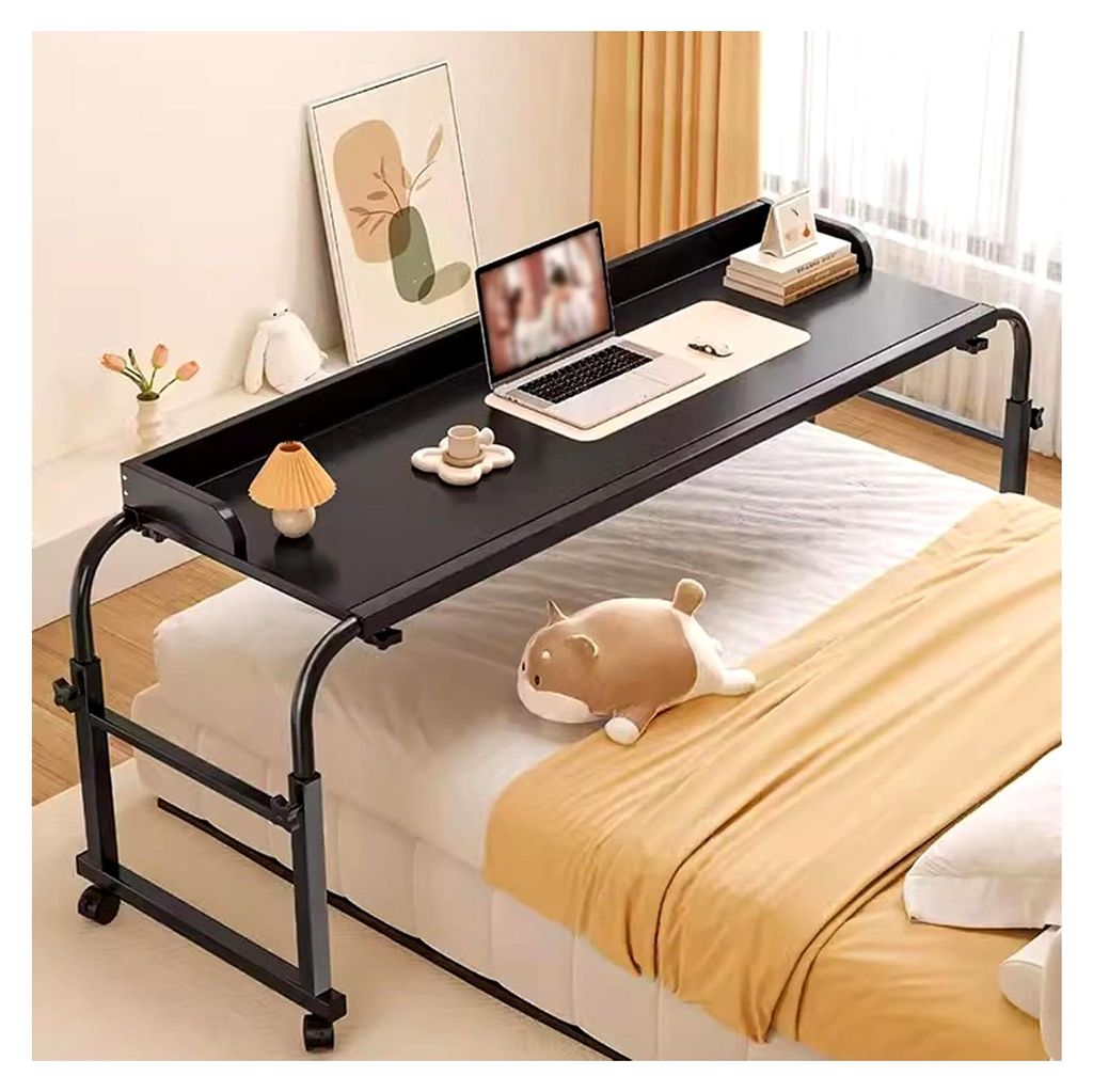 Höhenverstellbarer Schreibtisch für das Bett (65-95 cm), Stehtisch, Kingsize-Tablett, mobil, medizinisch, dehnbar, ergonomisches Design, Computer...