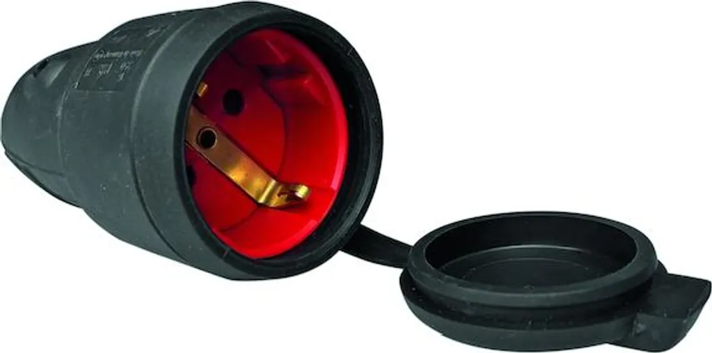 Raccord en caoutchouc noir IP44 16A PGKS44 : fini les prises cassées