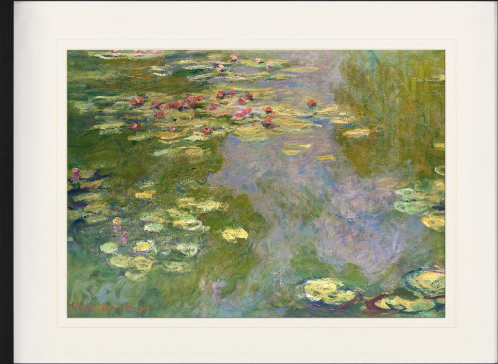 Claude Monet Gerahmtes Bild Mit Edlem Passepartout | Wand-Bilder | Im Bilderrahmen - Seerosen, 1919 (60 x 80 cm)